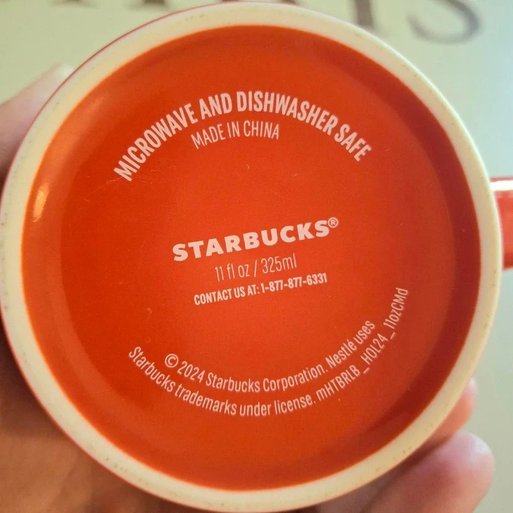 Starbucks Christmas 2024 Swirl Red Coffee Tea Mug Cup 11 Fl oz